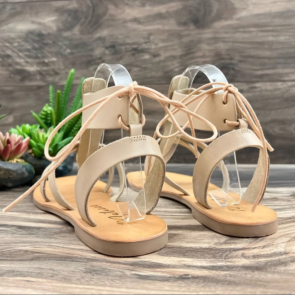 NIB Matisse Sunnie Gladiator Leather Sandal Natural - Picture 9 of 15